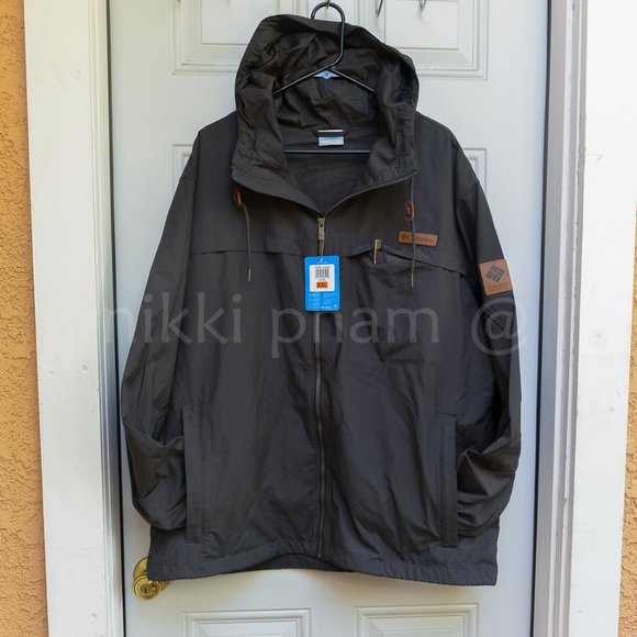 NWT Columbia Men's Peak Wheeler Lodge Windbreaker  IN GRAY - Picture 3 of 6